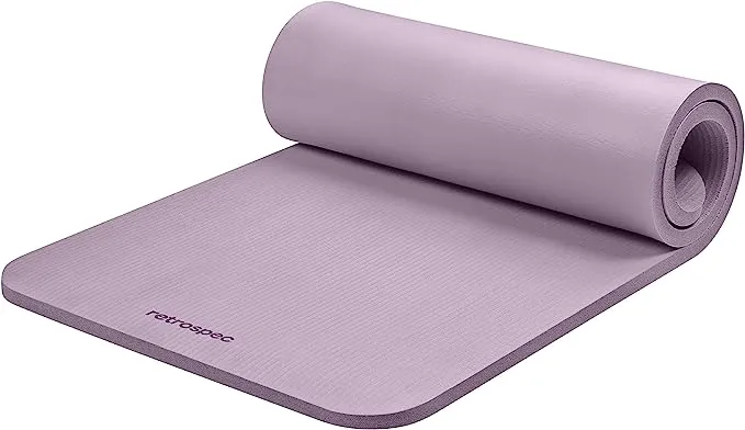 Retrospec Solana Yoga Mat 1" Thick w/Nylon Strap