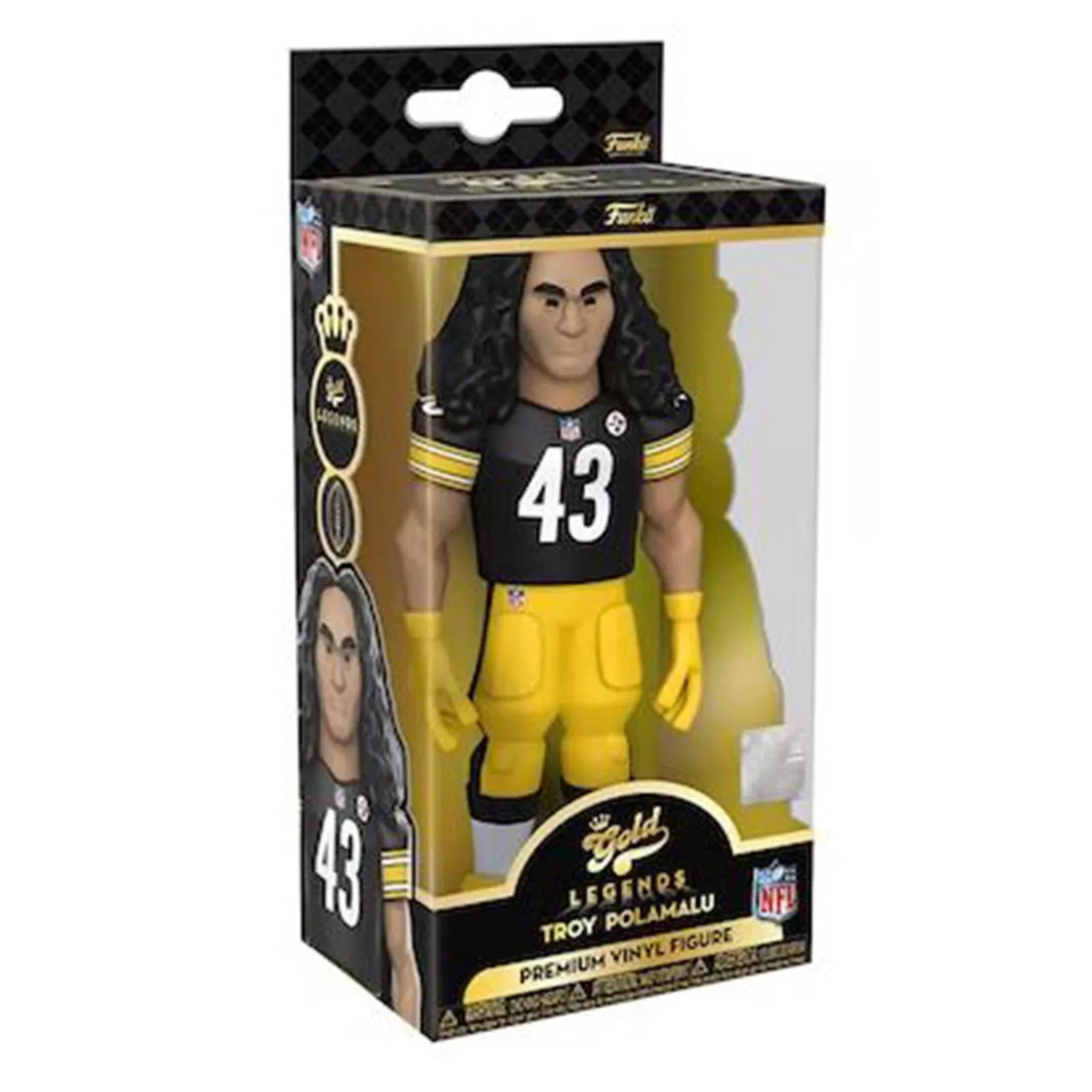 NFL Legends Steelers Troy Polamalu 5-Inch Vinyl Gold Figure