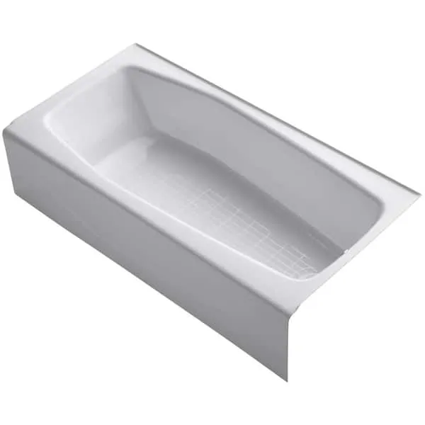 Kohler Villager 60" x 30-1/4" Alcove bath with integral apron and Right-Hand Drain