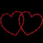 Northlight 17" Lighted Red Double Heart Valentine's Day Window Silhouette Decoration