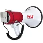 Megaphone Speaker PA Bullhorn-Built<wbr/>-in Siren,50W Adjustable Volume Control