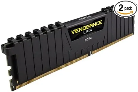 CORSAIR - VENGEANCE LPX CMK32GX4M2E3200C16 32GB (2PK X 16GB) 3200MHz DDR4 C16 DIMM Desktop Memory - Black