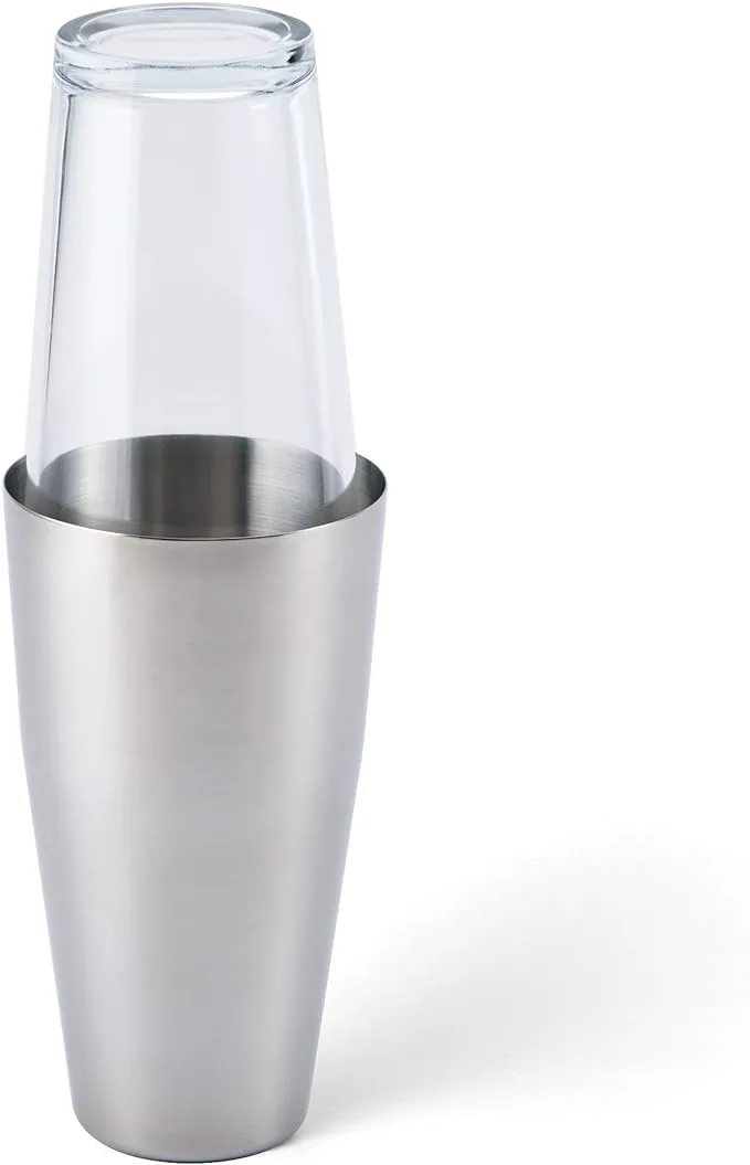 Houdini Boston Cocktail Shaker, 24 Ounce, Stainless Steel/Glass