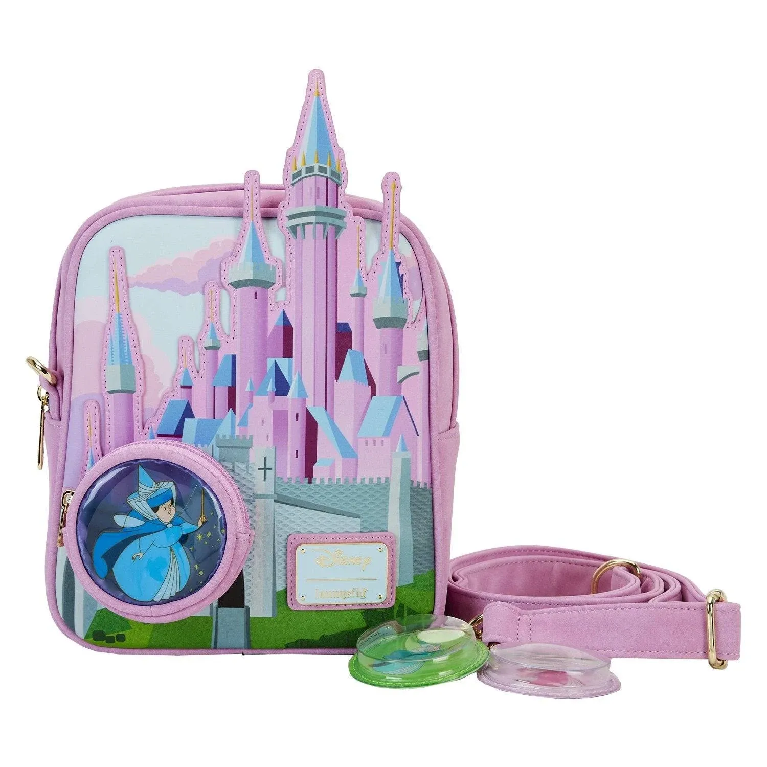 Loungefly Disney Sleeping Beauty Stained Glass Castle Crossbody Bag