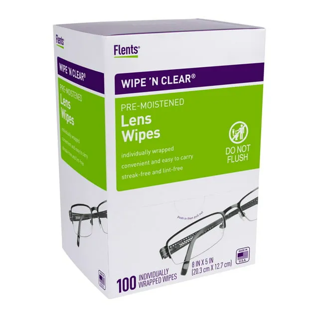 Flents Wipe N Clear Lens Wipes