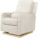 Babyletto Sigi Glider Recliner with Electronic Control and USB in Ivory Boucle