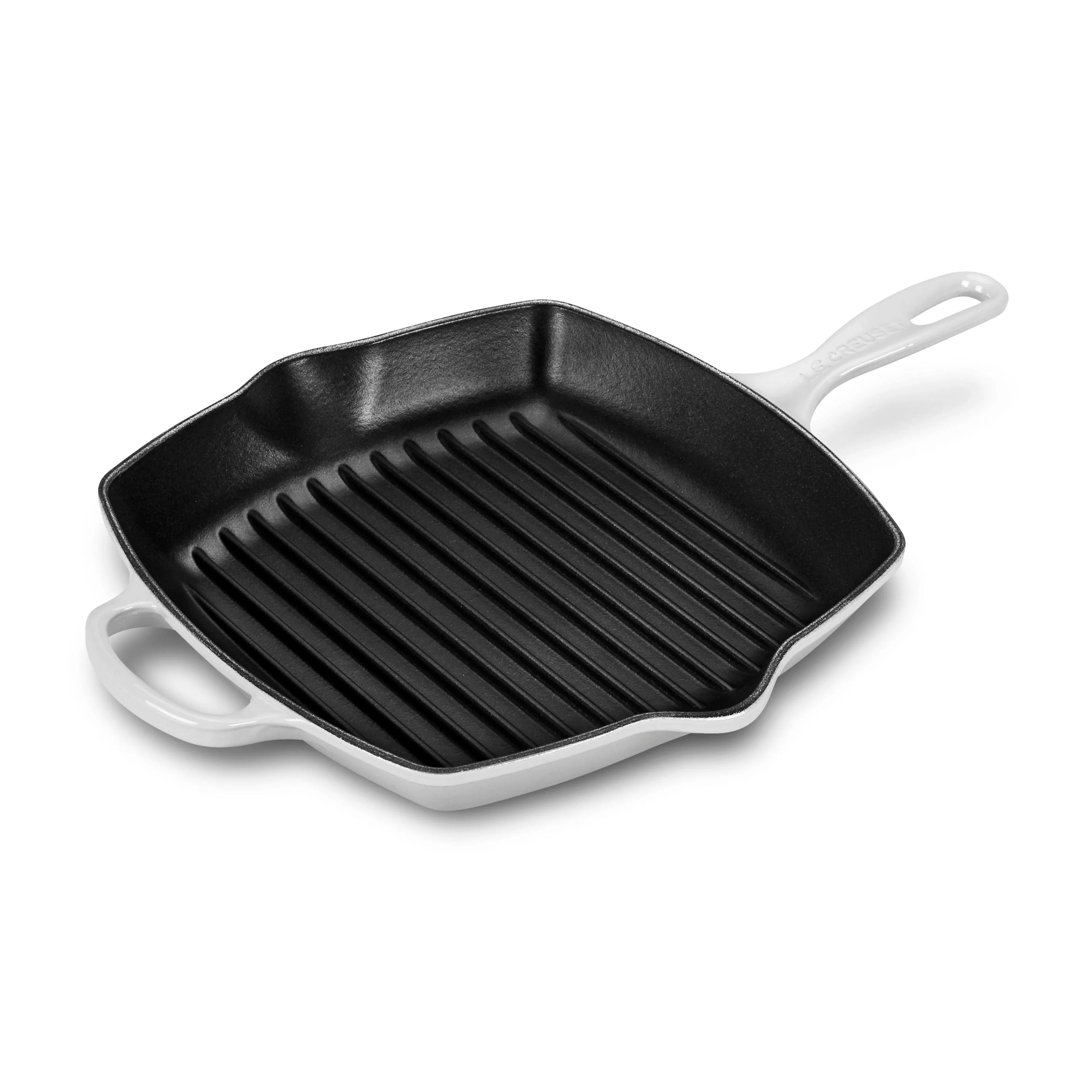 Le Creuset Signature White 10.25" Square Skillet Grill