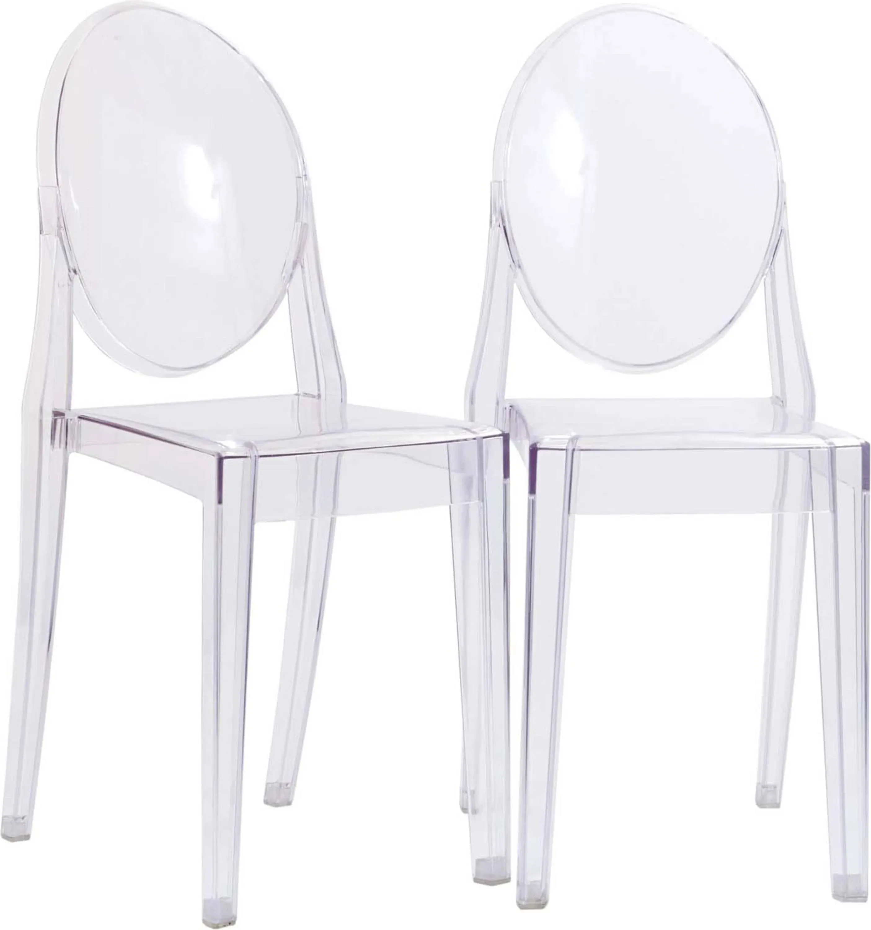 Modway Casper Clear Dining Chairs - Set of 2