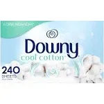 Downy Fabric Softener Dryer Sheets, Cool Cotton, 240 Count