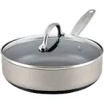 Anolon Achieve 3qt Hard Anodized Nonstick Saute Pan with Lid - Cream