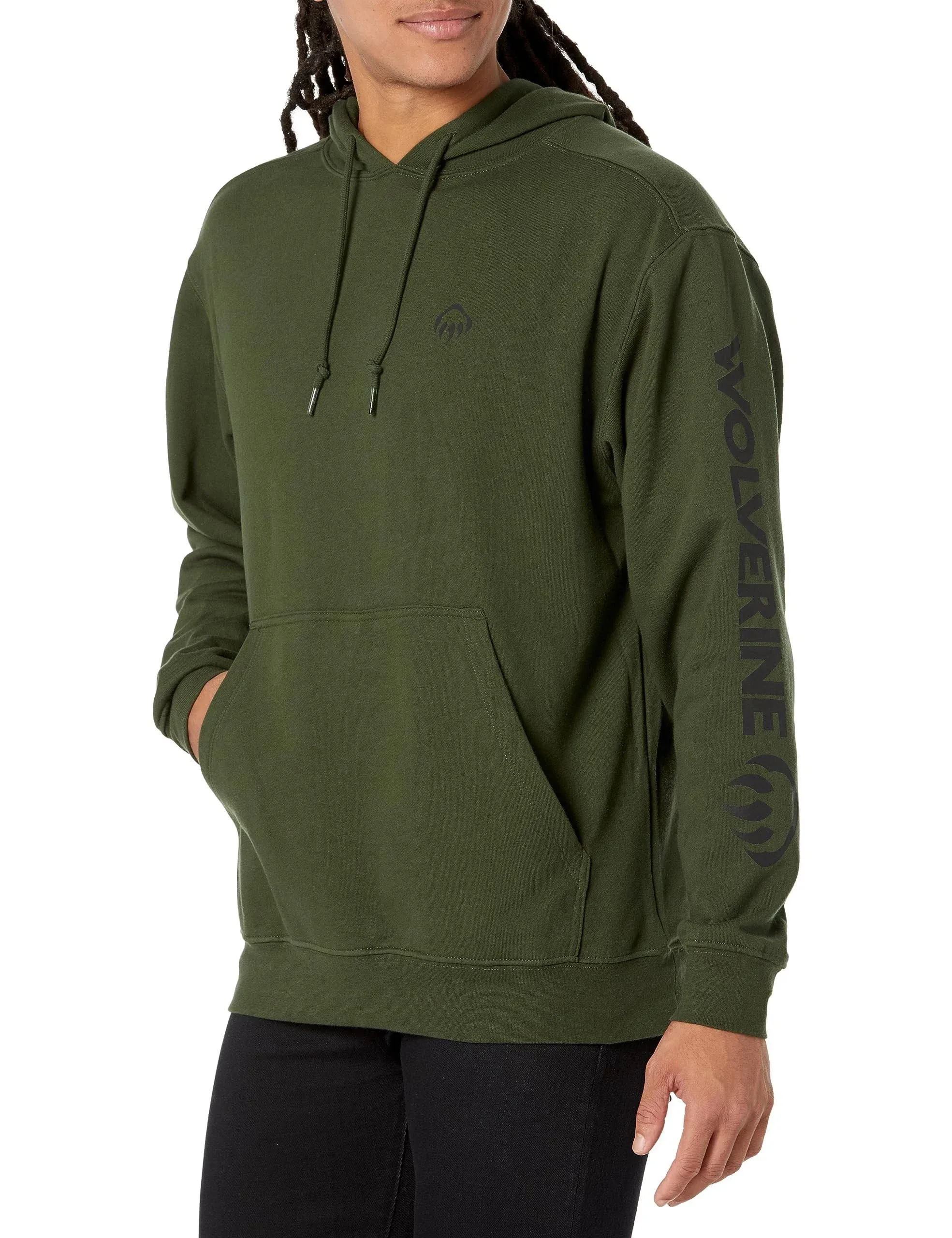 Wolverine Men's Graphic Hoodie with Sleeve Logo