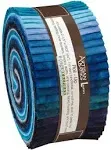 Robert Kaufman Artisan Batiks: Prisma Dyes, Open Waters Roll-up - 40 Total Strips