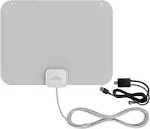 Mohu Leaf Amplified Indoor HDTV Antenna (Grey) with 12ft. Coaxial Cable