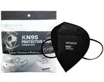 Powecom KN95 Respirator Face Masks (10 Pack) | Black | Earloop Style