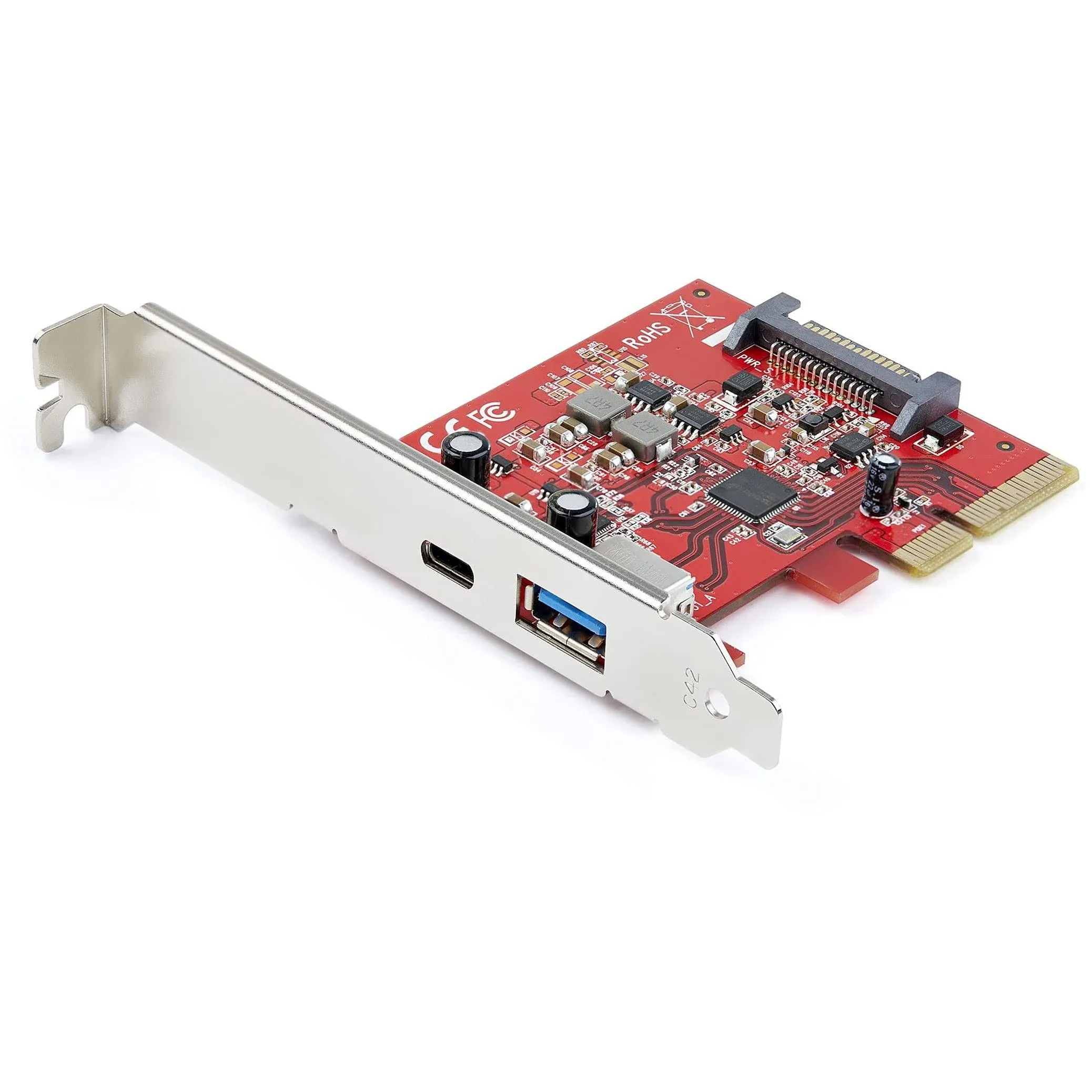 StarTech.com 2-Port 10Gbps USB-A & USB-C PCIe Card Adapter - USB 3.1 Gen 2 PCI