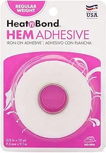 HeatnBond Hem Iron-On Adhesive, Regular Weight, White