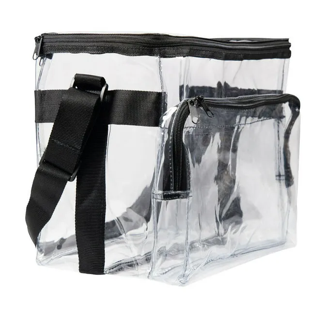 Large Clear Lunch Bags For Work See Through Plastic Box with 