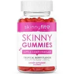 SkinnyFit Skinny Gummies Apple Cider Vinegar Gummies w/ The Mother, Healthy Weight, Immune Support, Vitamin B9, B12, Beetroot, Pomegranate, Vegan-Friendly, 60 Count