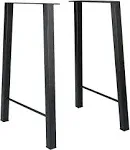 TENGCHANG 2 PCS 28'' Industry Trapezoid Dinning Table Legs Metal Steel Desk Legs DIY Furniture