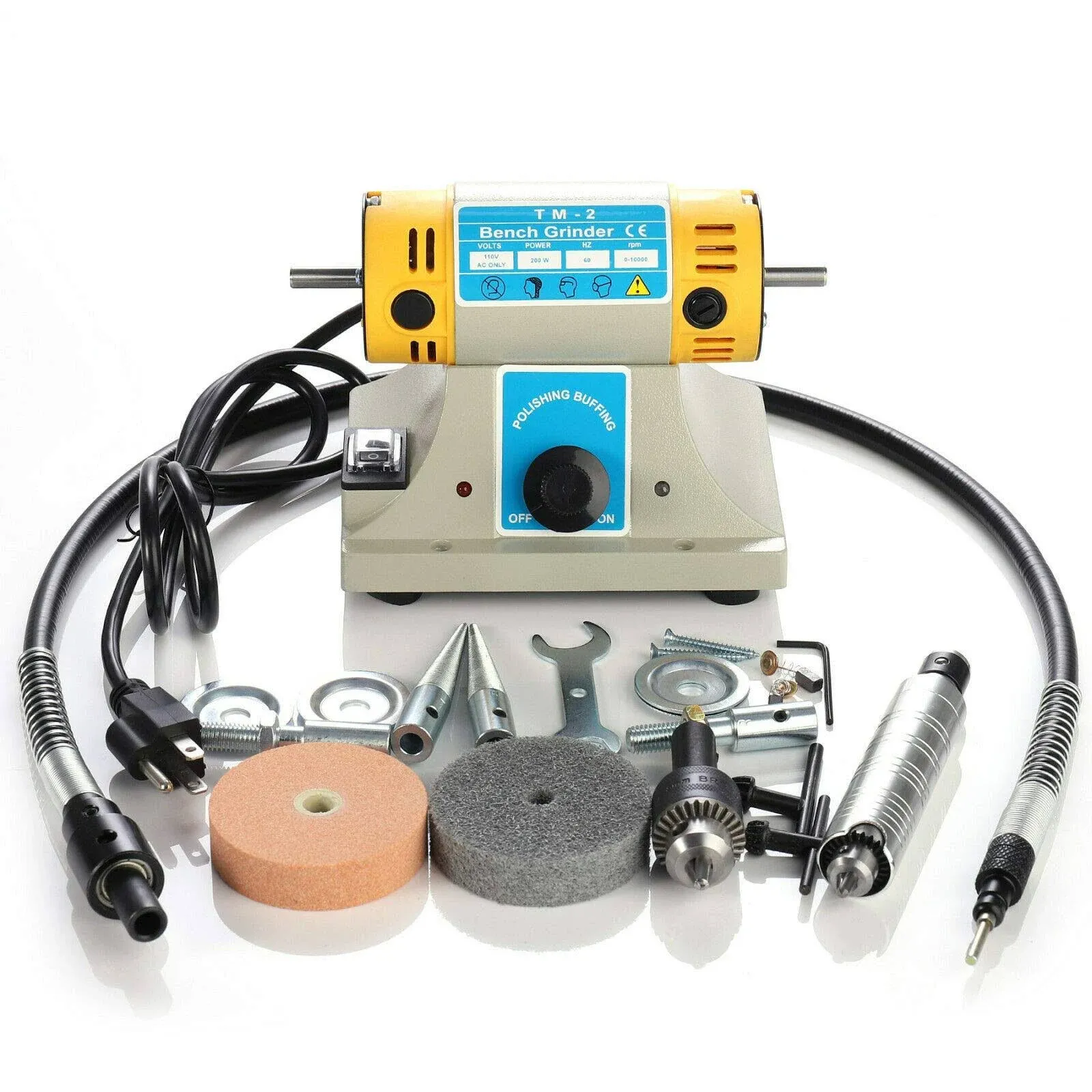 Jewelry Gem Polishing Grinding Machine Bench Lathe Rock Saw Lapidary Polisher...