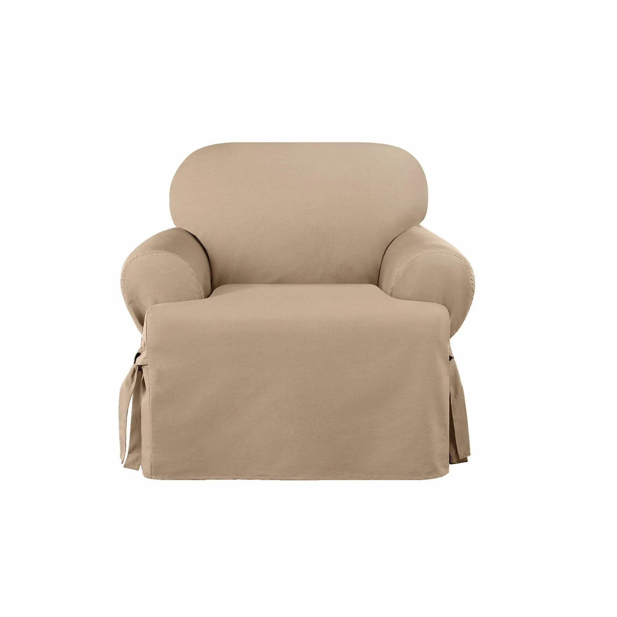 SureFit Heavyweight Cotton Duck One Piece Chair Slipcover