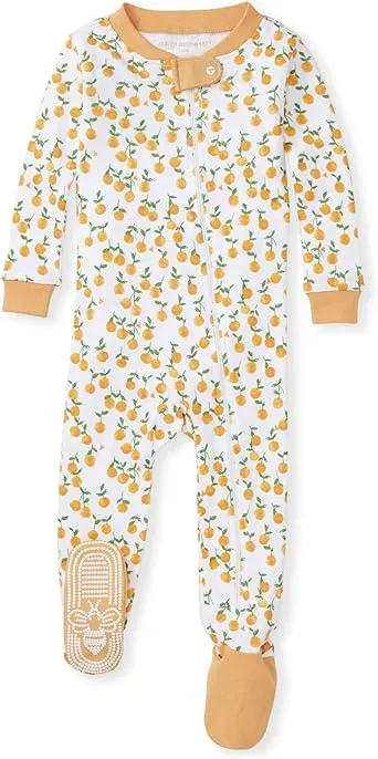 Burt's Bees Organic Baby One-Piece Sleeper Retro Rainbows 24M