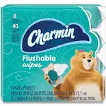 Charmin Freshmates Flushable Wipes - 4 pack, 40 count each