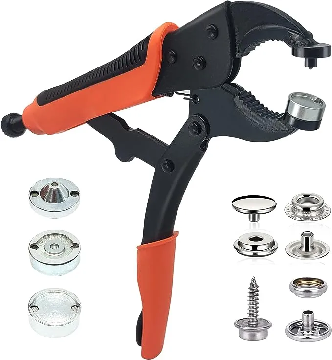 Heavy Duty Snap Fastener Tool Adjustable Snap Setter Tool Includes 20 Sets 15mm