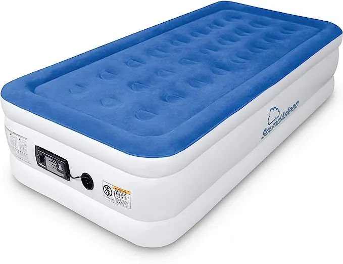 SoundAsleep Dream Series Luxury Air Mattress with ComfortCoil Technology & Built-in High Capacity Pump for Home & Camping- Double Height, Adjustable, Inflatable Blow Up, Portable - Twin XL Size