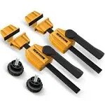 Bench Dog Clamps - EWORK Wood Clamps Up to 155 Lbs Clamping Force - for Workbench 20mm Dog Hole, Edge Clamps, Woodworking Tools and Accessories (2 Pack)