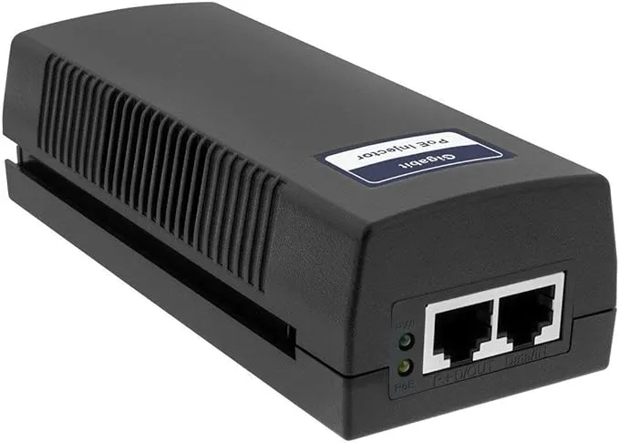 BV-Tech Gigabit Power Over Ethernet PoE+ Injector | Up to 60W | 802.3af/at | 802.3bt Compliant | Plug & Play | up to 325 Feet