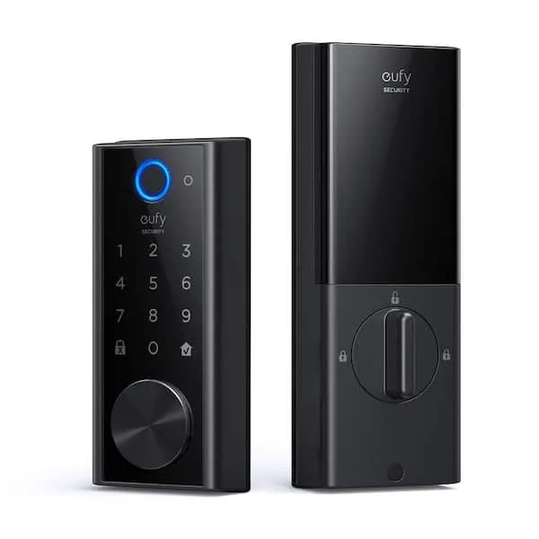 eufy Security Smart Lock Touch Wi-Fi Fingerprint Keyless Entry Door Lock,Black