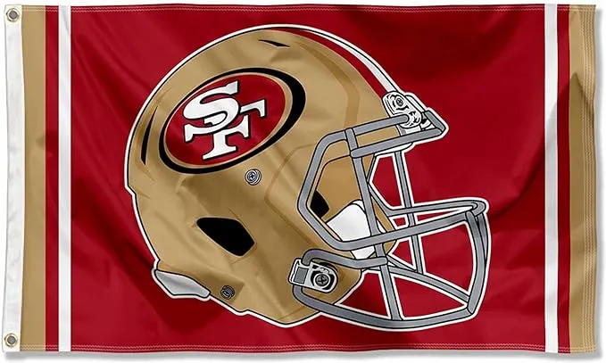 San Francisco 49ers New Helmet Banner Flag