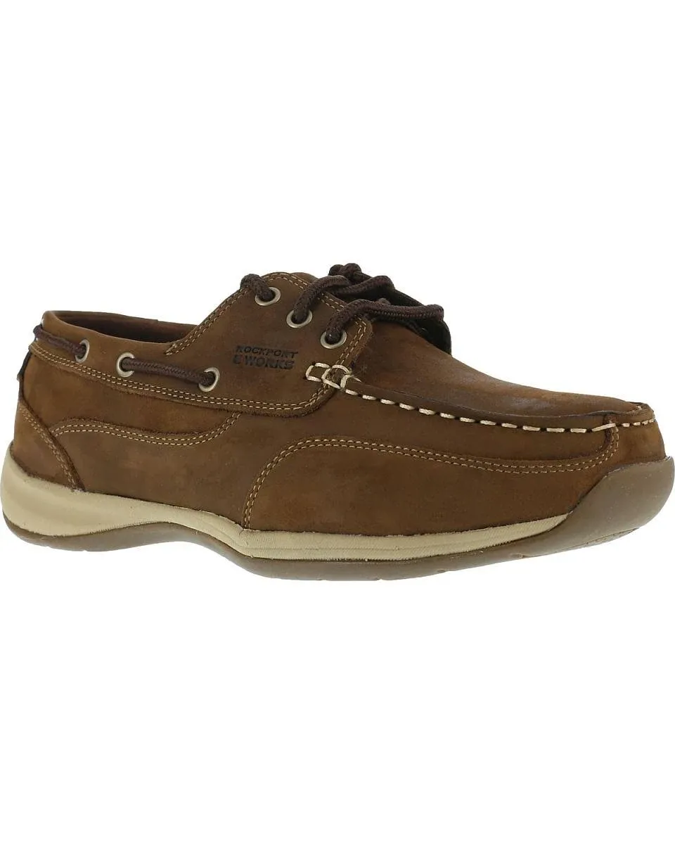 Rockport Men's Sailing Club Three Eye Tie Work Boat Shoe RK6736