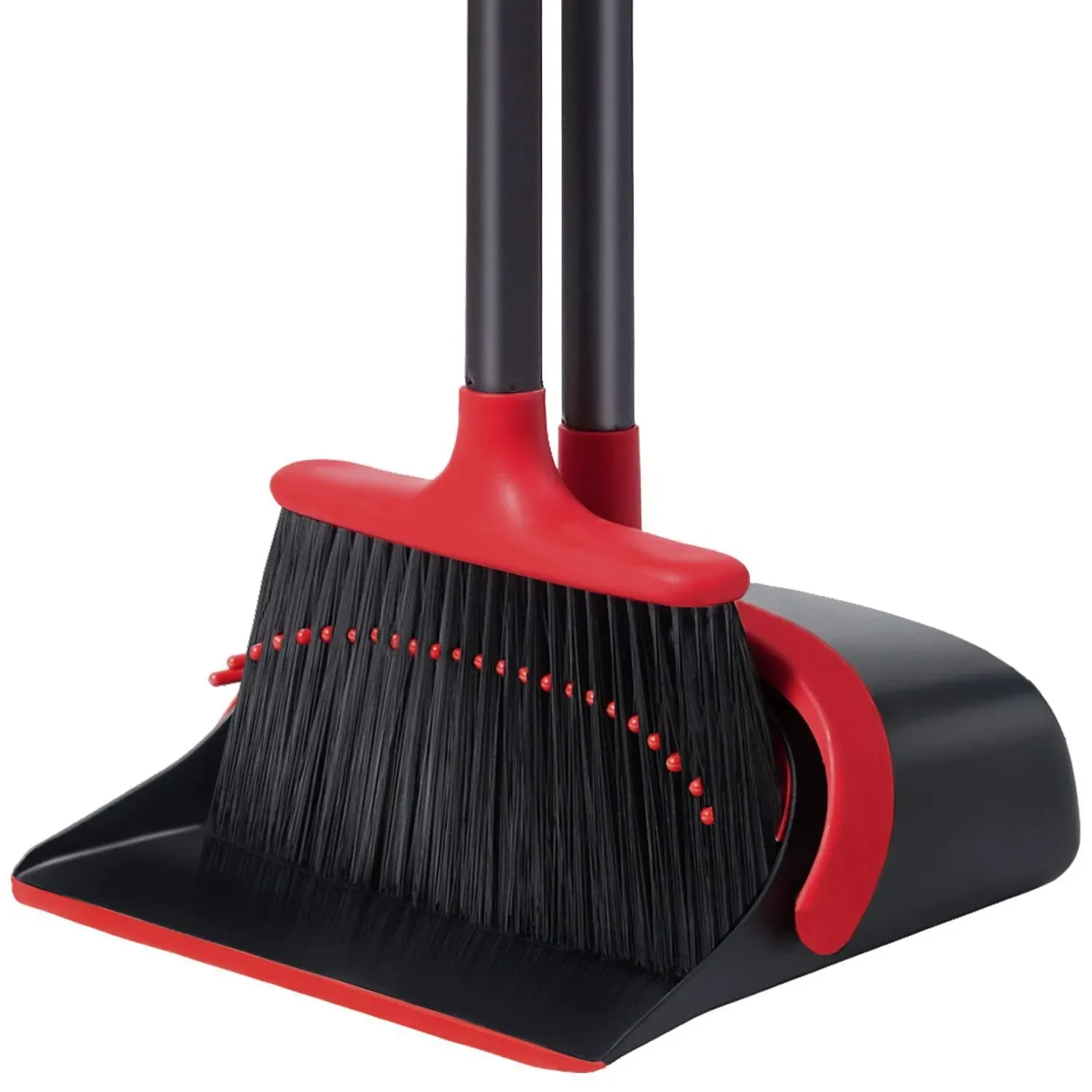 Broom and Dustpan, Broom and Dustpan Set for Home, Long Handle Broom with Dus...