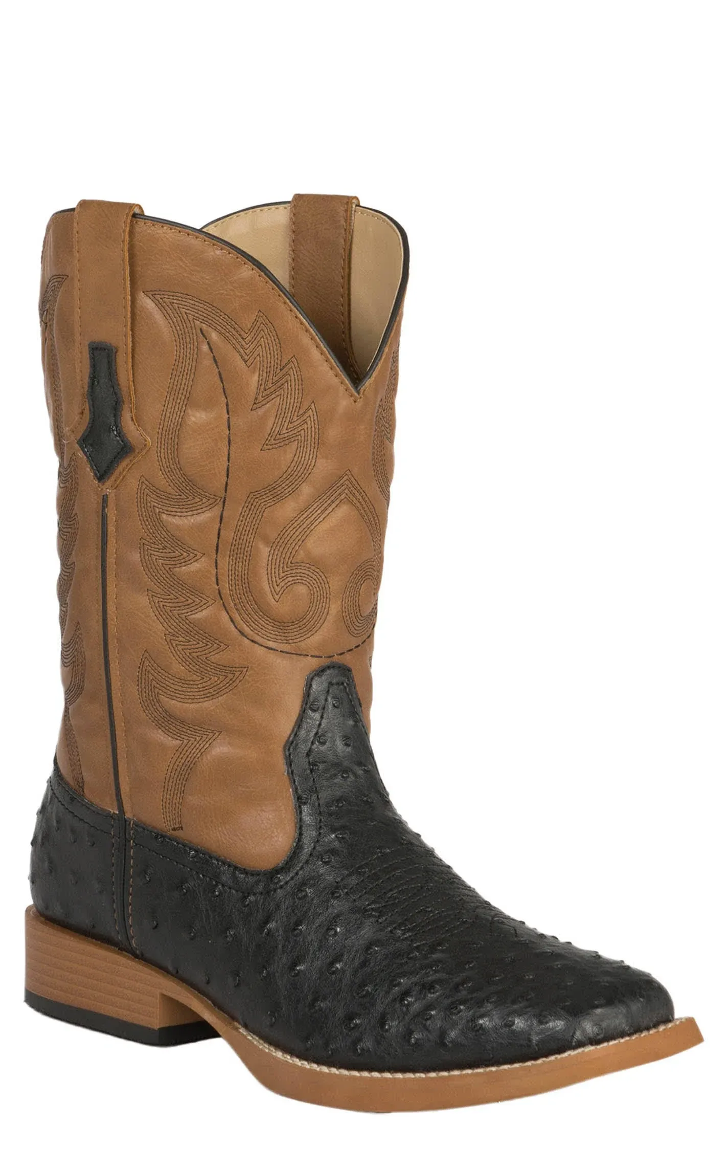 Roper Mens Bumps Square Toe Western Boots