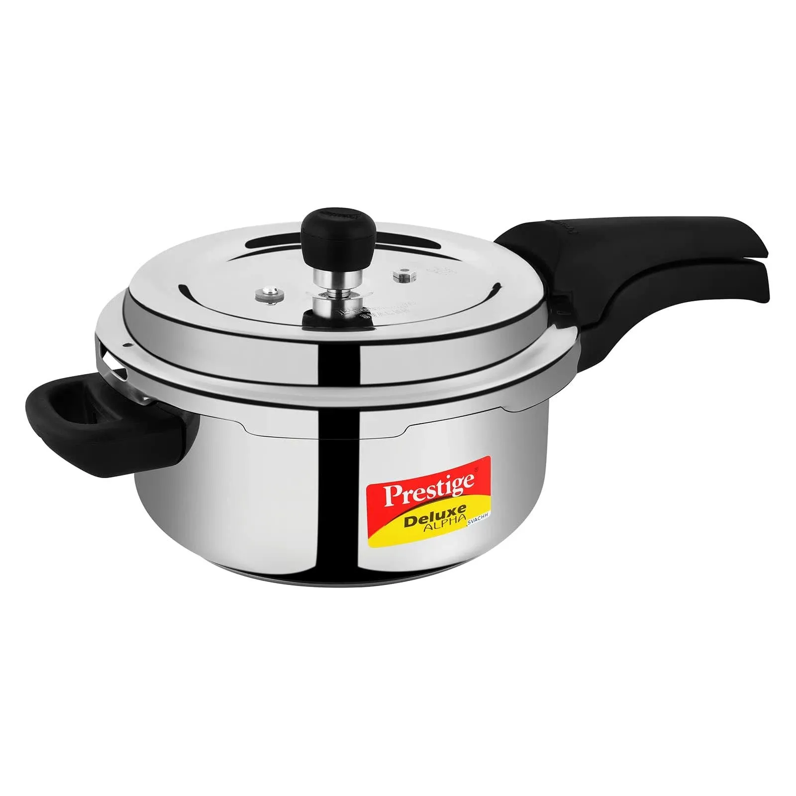 Prestige Deluxe Alpha Stainless Steel Pressure Cooker, 4 Liter