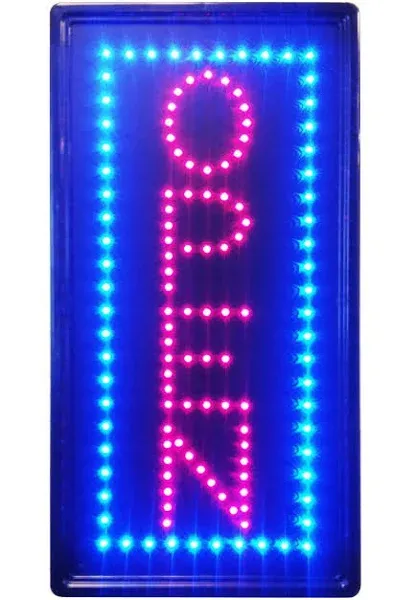 Neon Sign OPEN, advertisement board Electric Display Sign, Two Modes Flashing & Steady light, for business, walls, window, shop, bar, hotel (N100)