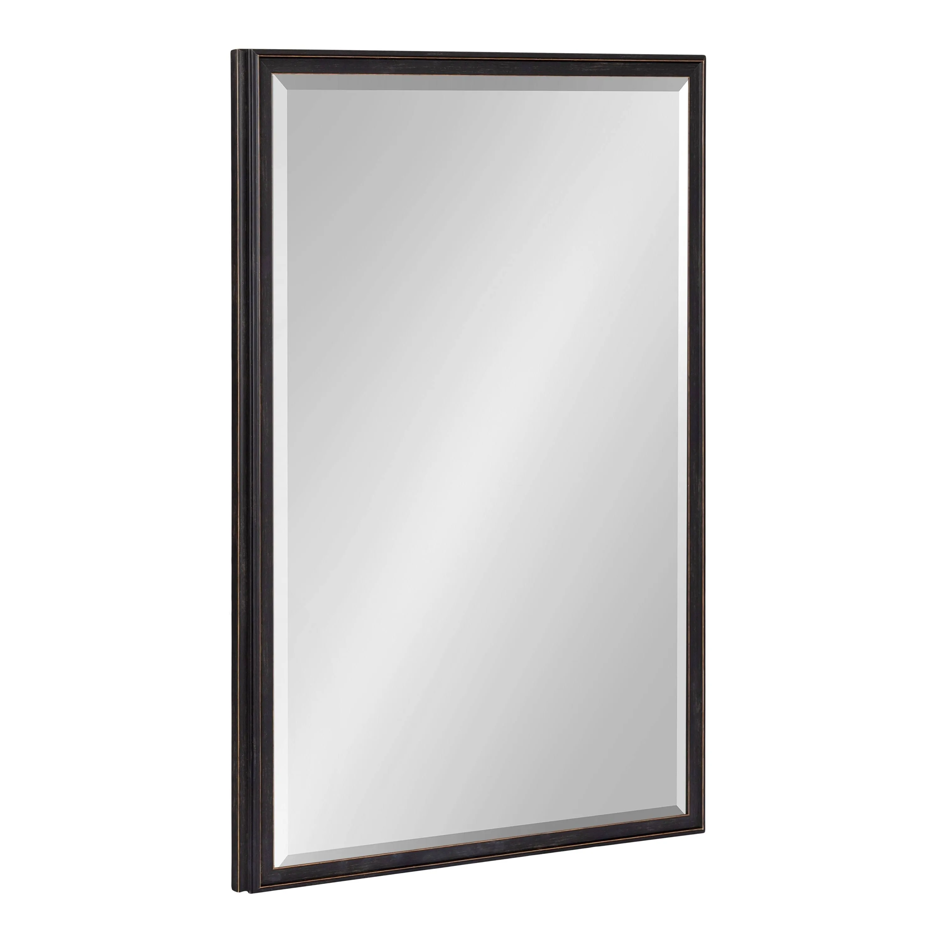 Kate and Laurel Oakhurst Rectangle Wall Mirror - 20x30 - Black