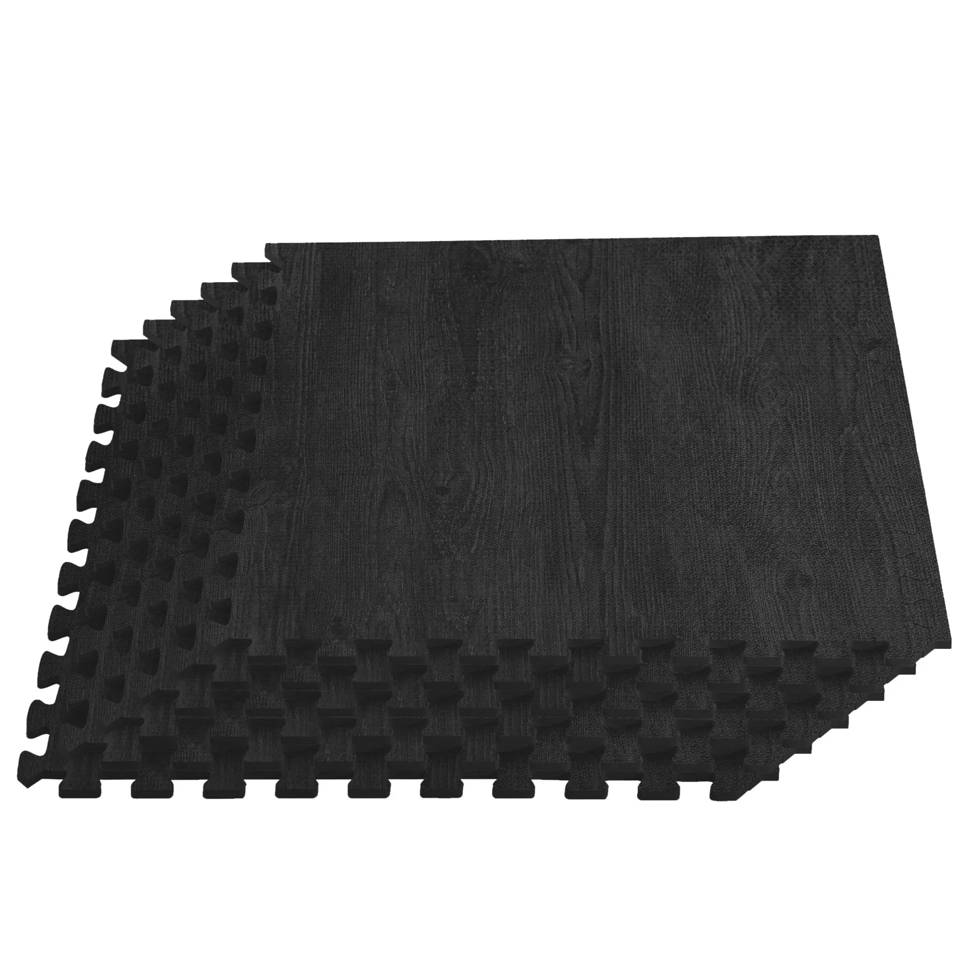 Forest Floor Farmhouse 3/8 Inch Thick Printed Foam Tiles, Premium Wood Grain Interlocking Foam Floor Mats, Anti-Fatigue Flooring – Stylish Flooring Solution