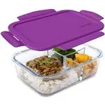 Bentgo 2-Compartment Glass Snack Container - Purple