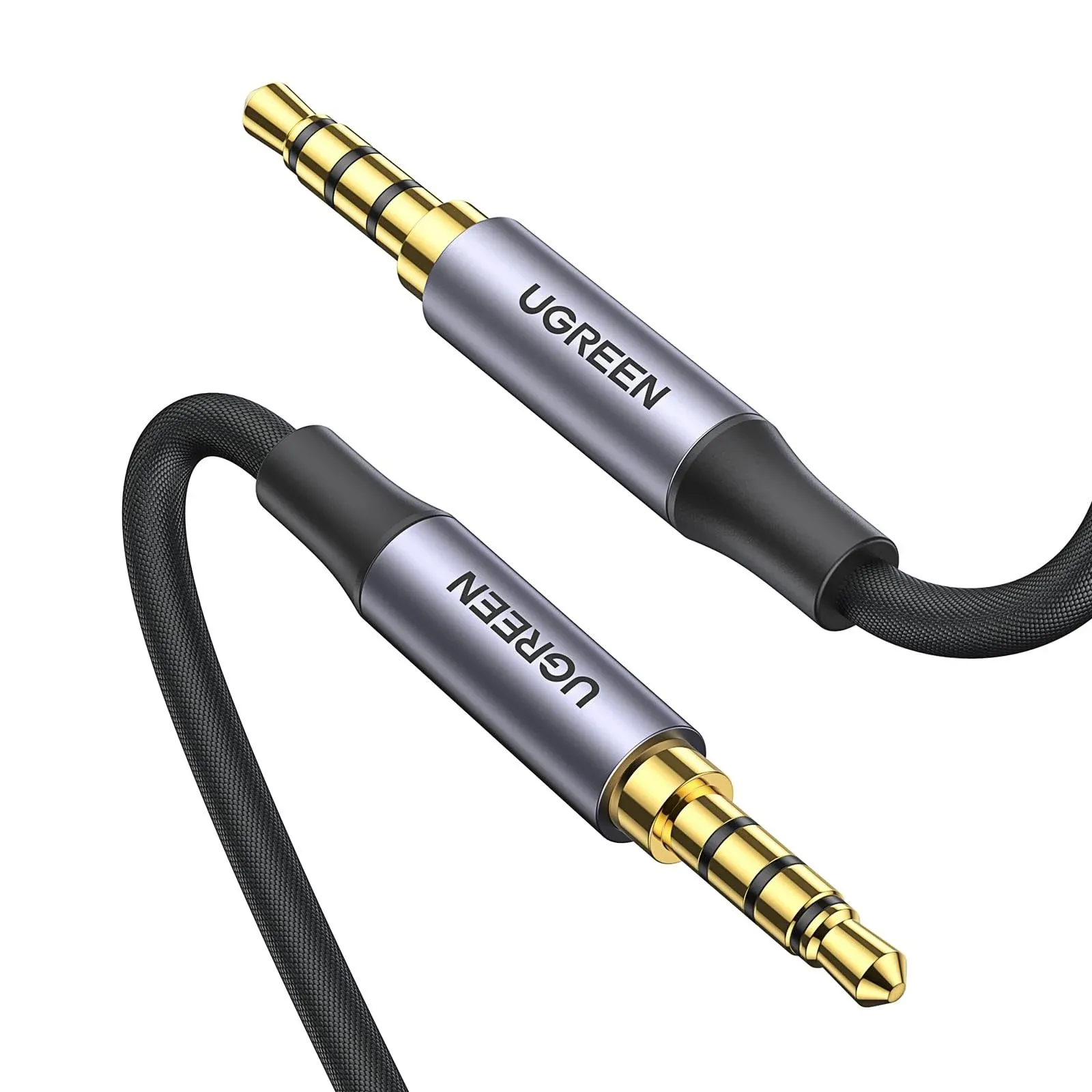 UGREEN Aux Cable 3.5mm Audio Mic Lead 4-Pole TRRS Male To Male Lead Headphone ...