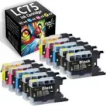 CP Compatible Ink cartridge Replacement for LC-75, 4BK,2C,2M,2Y, 10 Pack