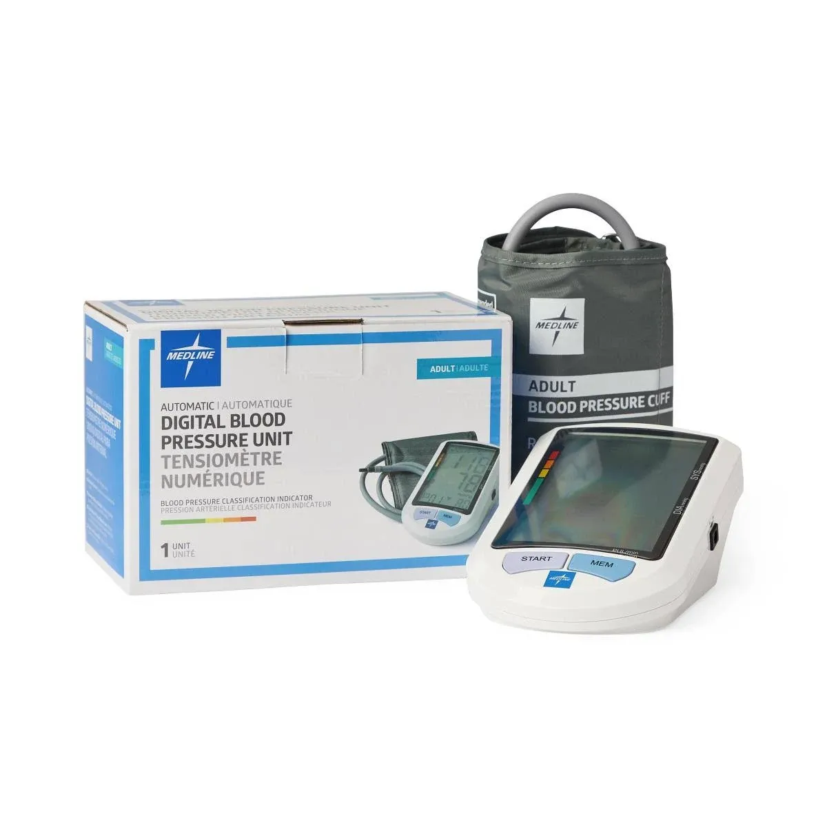 MEDLINE MDS3001LA ADULT AUTOMATIC DIGITAL BLOOD PRESSURE MONITOR, LARGE