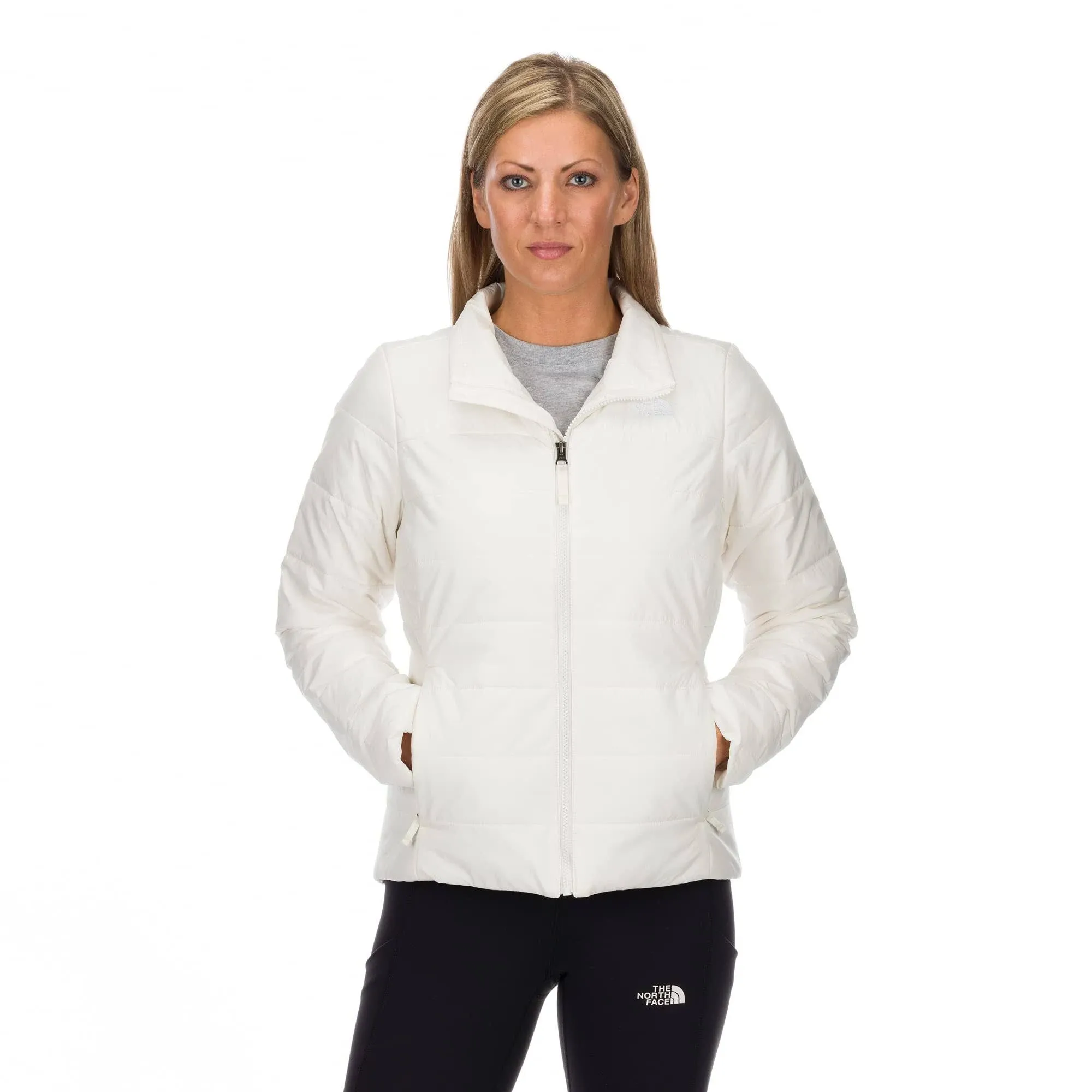 The North Face NF0A7UW6N3N Women&#039;s Gardenia White Flare Insulated Jacket DTF485