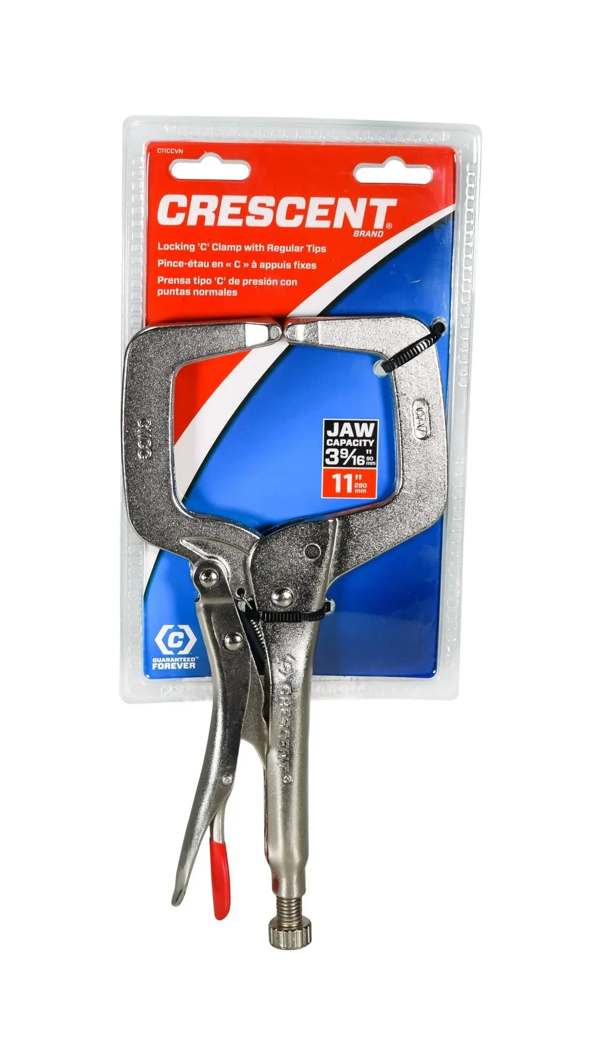 Apex Tool Group C11CCVN Crescent Locking C-Clamp with Regular Tips