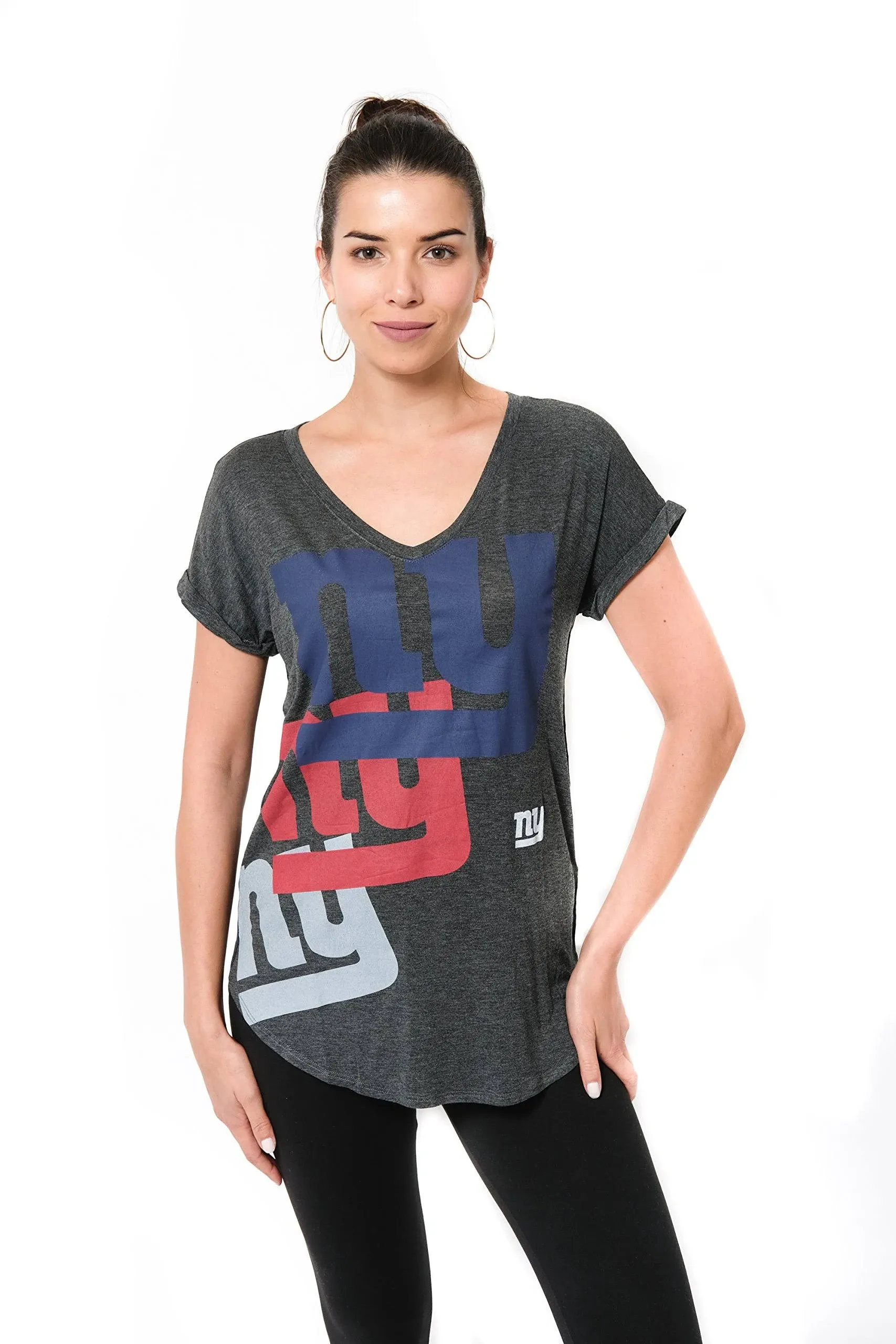 Ultra Game NFL Women's Soft V-Neck Tee Shirt