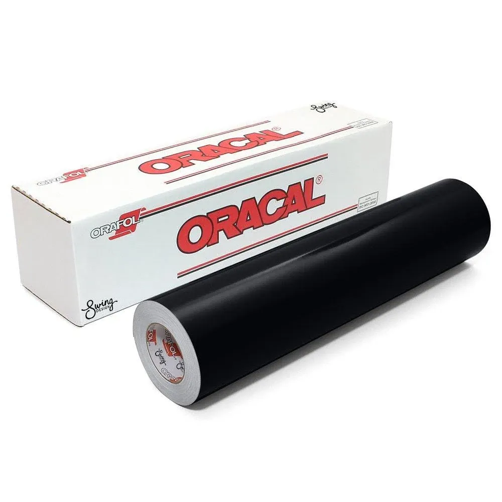 ORACAL 651 Glossy Vinyl Roll 24&#034; 24 x 30 Ft on 3 Inch Core, x 30, Black