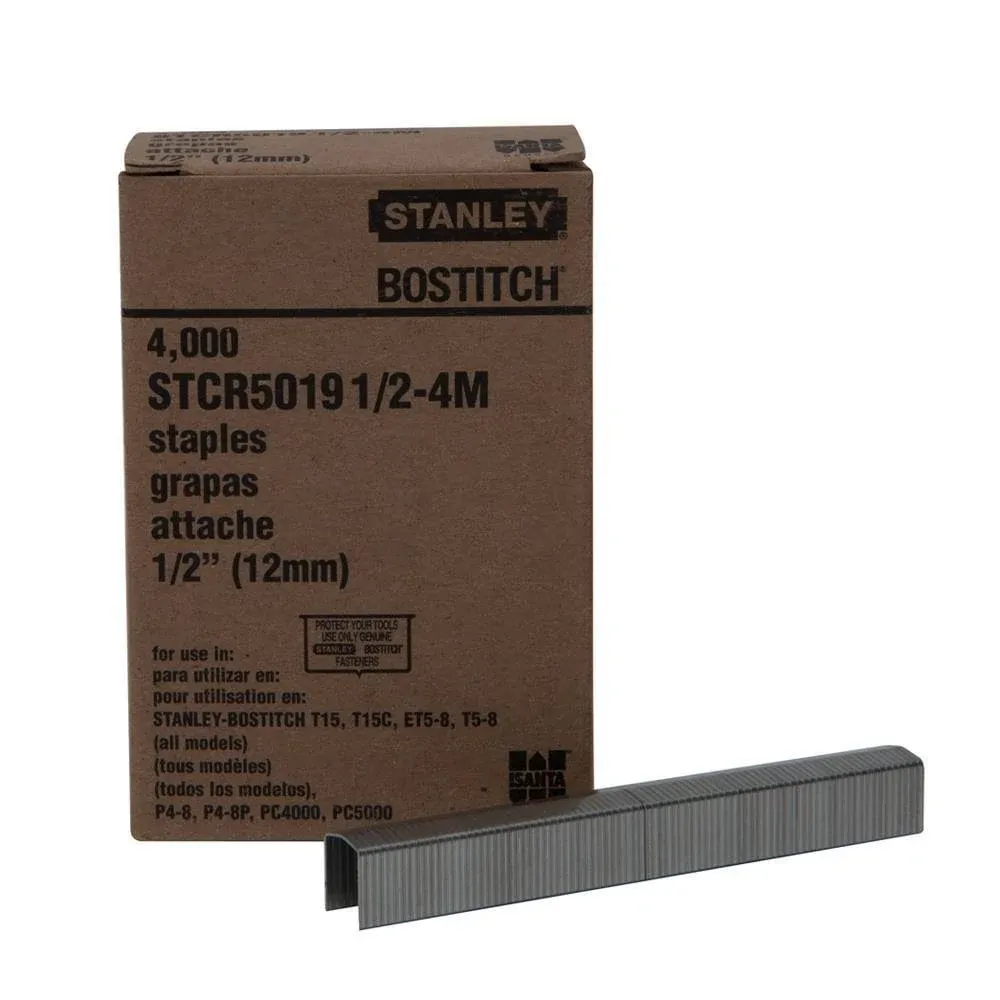 Stanley Bostitch STCR50191/2-4M PowerCrown HEAVY DUTY STAPLES 1/2-Inch 74011