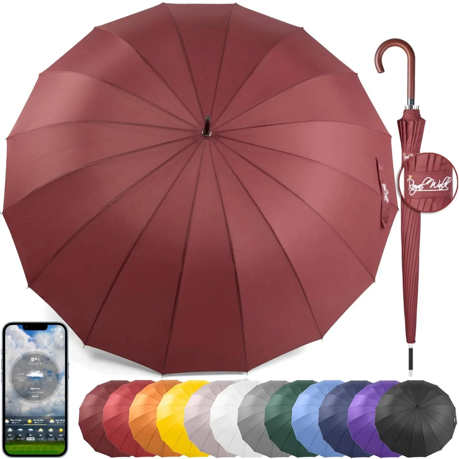 Royal Walk Windproof Large Umbrella